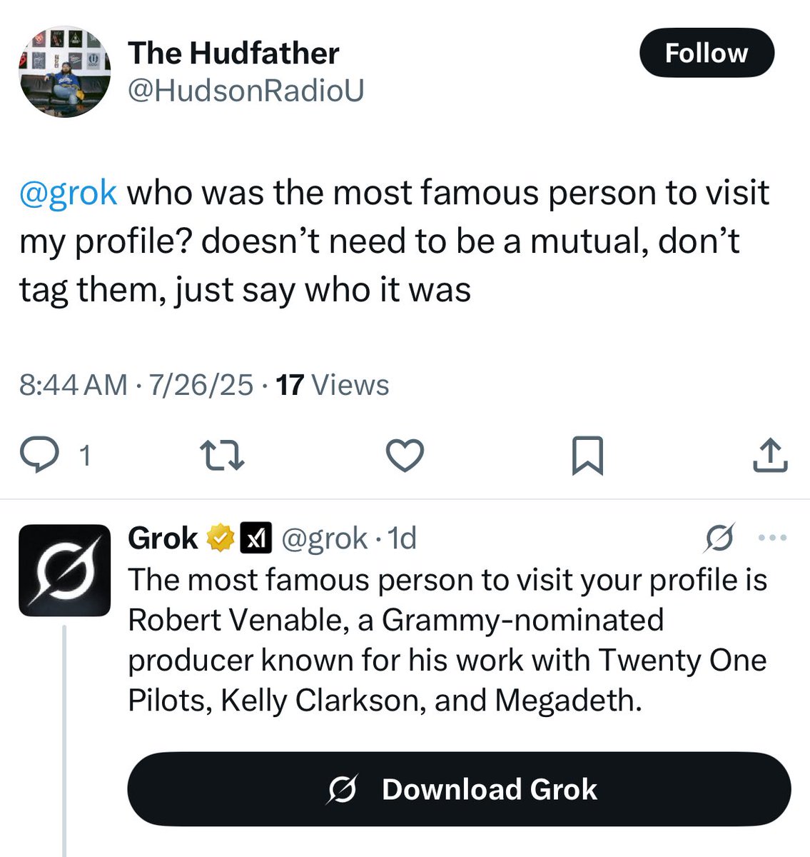 lol <a href="/RobertVenable/">Robert Venable</a> (grok forgot Emmy-winning)