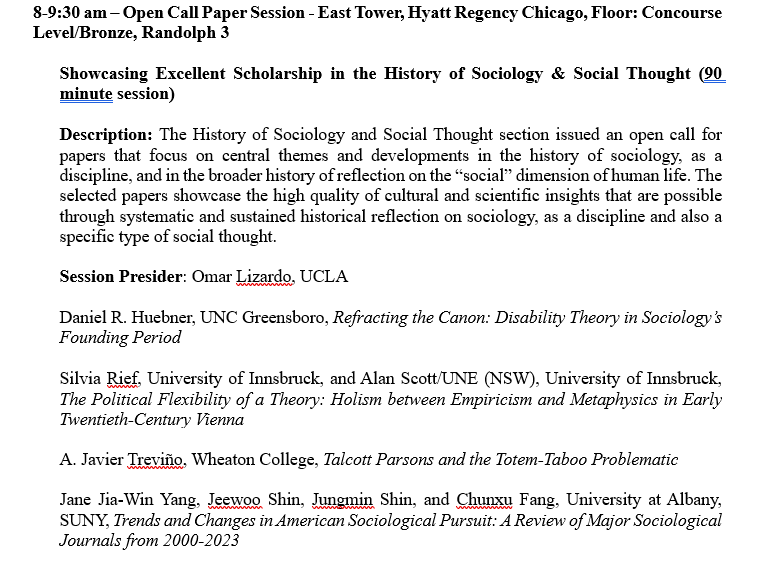 ASA History of Sociology tweet media