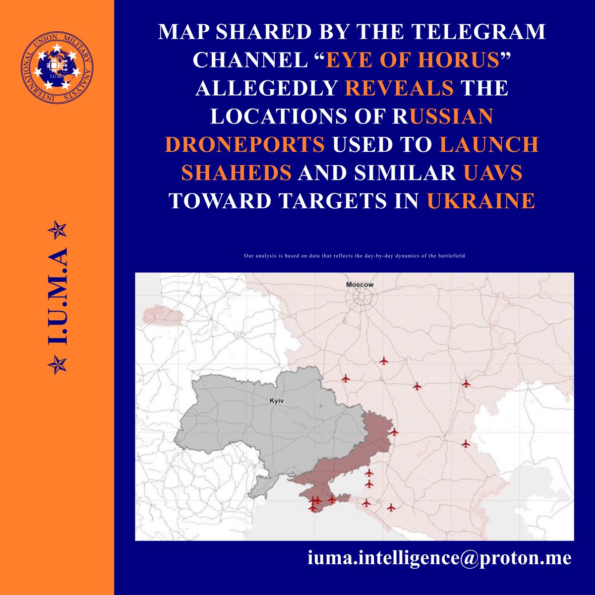 A MAP SHARED BY THE TELEGRAM CHANNEL “EYE OF HORUS” ALLEGEDLY REVEALS THE LOCATIONS OF RUSSIAN DRONEPORTS USED TO LAUNCH SHAHEDS AND SIMILAR UAVS TOWARD TARGETS IN UKRAINE #Pokrovsk #NEWS #UkraineRussianWar #Zelensky #BreakingNews #IUMA #PUTIN #USA