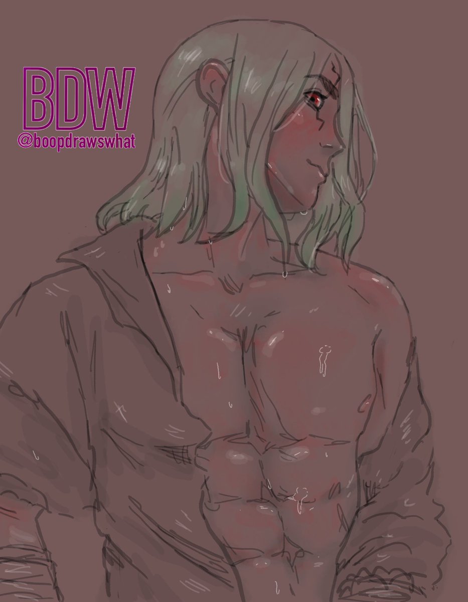 BoopdrawsWhat's tweet photo. #dcst #nsfw senku with his hair down will forever be my weakness 🙏 https://t.co/YZooIVA4Yg