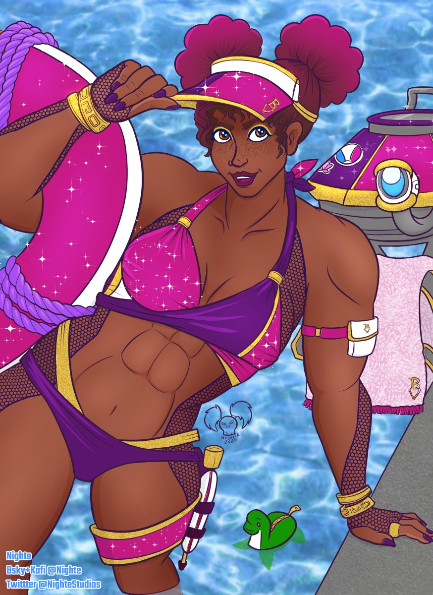 NighteStudios's tweet image. My pieces I made for the zine! I had a lot of fun with this!! :)

#ApexLegends #ApexSwimSuitEdition