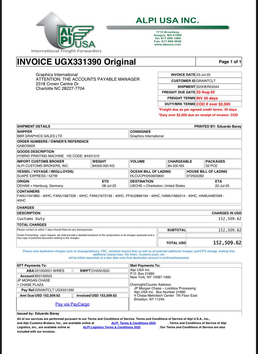 Billy Troutman (@billytroutman4) on Twitter photo <a href="/SecScottBessent/">Treasury Secretary Scott Bessent</a> Don’t believe everything that you see. My small American business paid this $150,000 tariff bill. Not my European supplier. <a href="/SecScottBessent/">Treasury Secretary Scott Bessent</a> Don’t believe everything that you see. My small American business paid this $150,000 tariff bill. Not my European supplier.