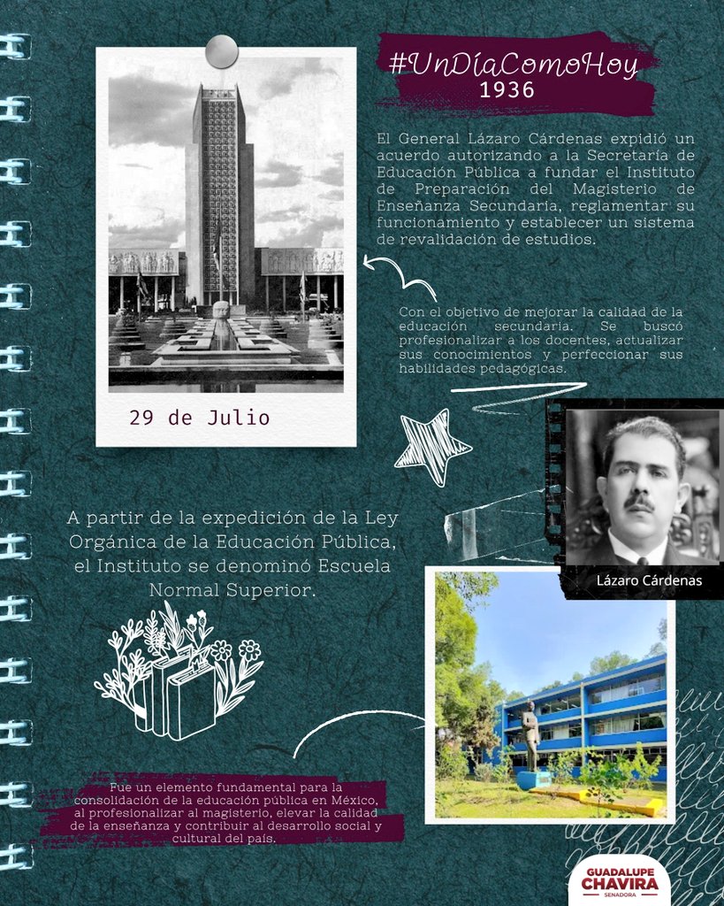 #UnDíacomoHoy, se dio un paso fundamental para la educación de nuestro país: la creación de la Escuela Normal Superior. Este proyecto marcó un hito en la formación de maestros y maestras, consolidando la pedagogía como una herramienta transformadora de la sociedad.