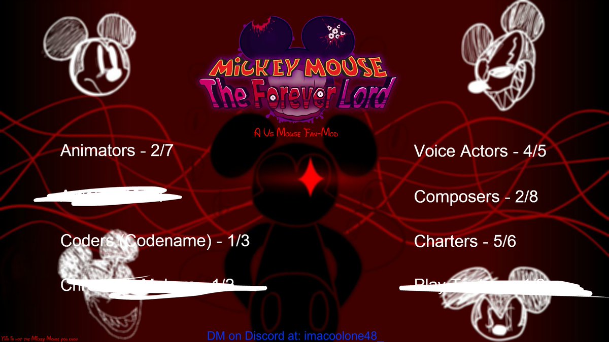 uh, anyways.

The Mickey Mouse you all know isn't listening to you. Mickey Mouse The Forever lord needs help! #vsmouse

#fnfvsmouse #fridaynightfunkin

#Disney #FNF <a href="/News_Funkin/">Funkin News</a>

<a href="/FNFHELPWANTED/">FNFHELPWANTEDMOD</a>

<a href="/THEREALTIMELIME/">Daily FNF Reviewer (Synecdoche Funkin ???%)</a>  (sorry for second ping)