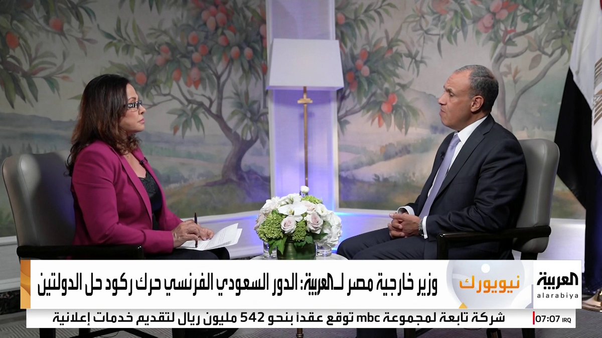 وزير خارجية مصر للعربية: الدور السعودي الفرنسي حرك ركود حل الدولتين #قناة_العربية وزير خارجية مصر للعربية: الدور السعودي الفرنسي حرك ركود حل الدولتين #قناة_العربية