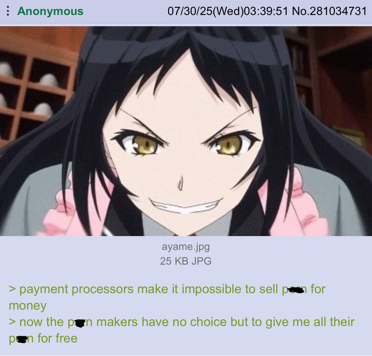 Ayame herself wrote this