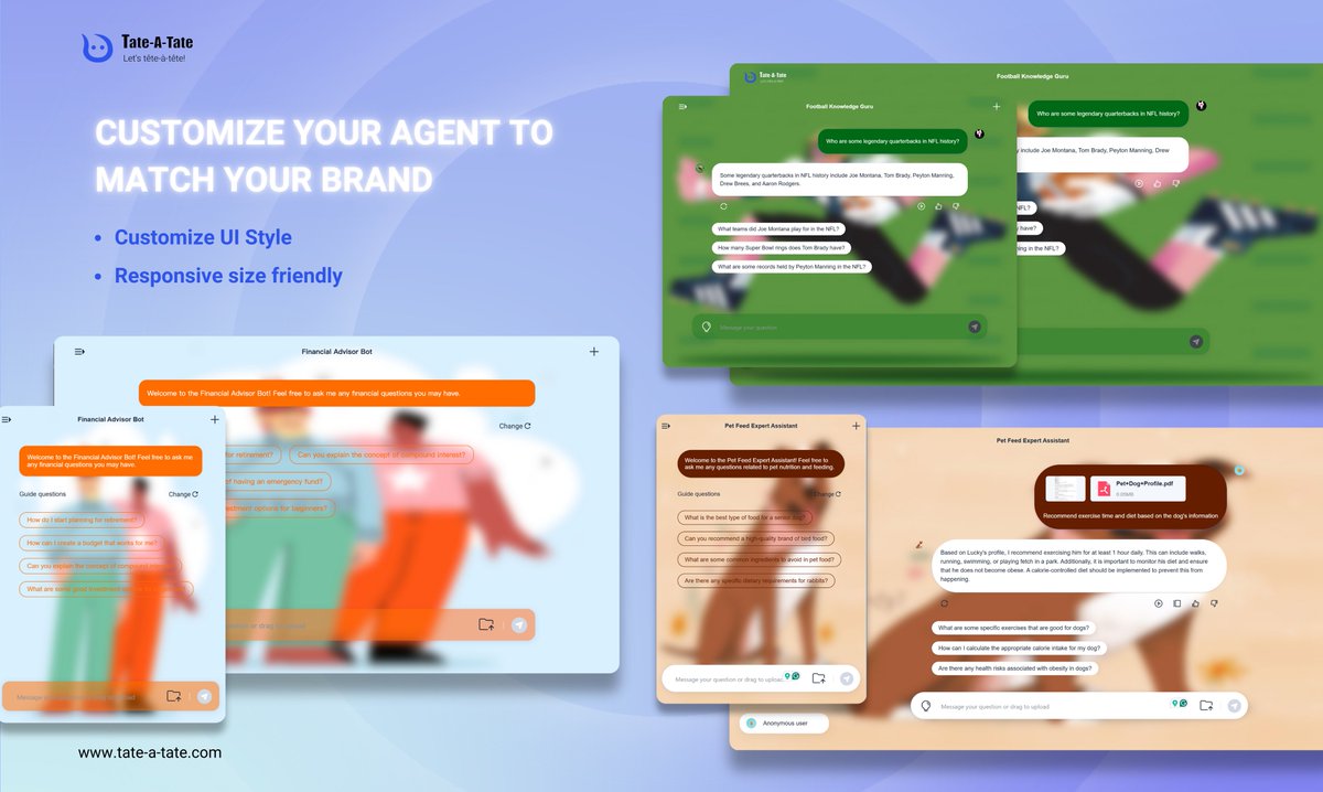 TateATate_AI's tweet image. Customize your agent to match your brand