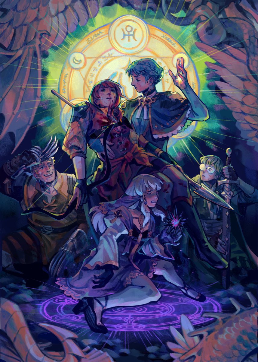 atissi 🐌 (@atissiart) on Twitter photo while i'm here, I forgot to post my full piece for <a href="/FE3H5YearsZine/">Reunion at Dawn: Leftovers OPEN</a> — I had a great time painting the golden deer in all their battle glory ^^ #fe3h while i'm here, I forgot to post my full piece for <a href="/FE3H5YearsZine/">Reunion at Dawn: Leftovers OPEN</a> — I had a great time painting the golden deer in all their battle glory ^^ #fe3h