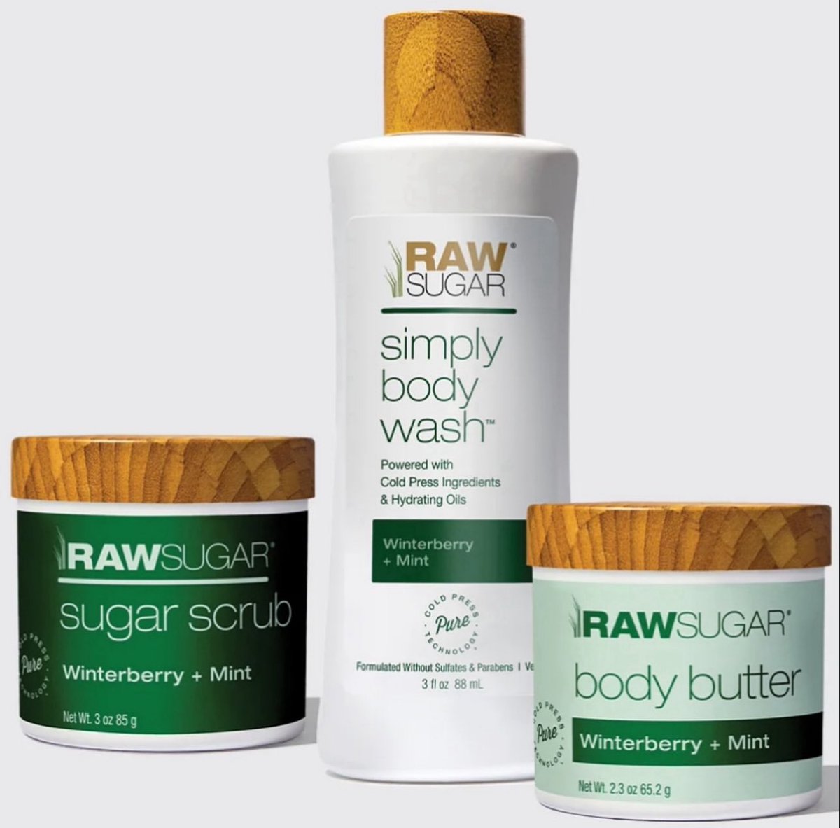 RAW SUGAR Body Care Set | Winterberry + Mint

Set Includes: Body Scrub, Body Wash &amp; Body Butter.

🛍️: ₦50,000

Send us a DM or send us a WhatsApp message to place an order 🩷