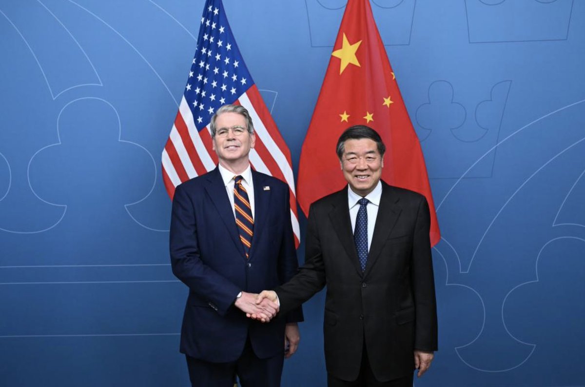 Frontlinestory's tweet photo. #FrontlineFocus: #China and the #US concluded the latest round of high-level trade talks in #Stockholm on Tuesday. Here are the key outcomes: 

-The two sides have agreed to extend the pause regarding the 24 percent "reciprocal #tariffs" imposed by the U.S., as well as China's countermeasures.

-Both sides termed the meetings “constructive”, agreeing to maintain close contact, ensure timely communication on relevant issues, and continue to promote the stable and sound development of bilateral trade relations.

-According to Li Chenggang, Chinese  International Trade Representative with the Ministry of Commerce and Vice Minister of Commerce, the two sides conducted a comprehensive exchange on their respective macroeconomic situations, reviewed the progress in implementing the Geneva and London consensuses, and acknowledged the positive outcomes.

-U.S. Treasury Secretary Scott Bessent said after the meeting: “There was good personal interaction being built up, good, mutual respect. I think we understand their agenda much better.”

#ChinaUS #PriceofWalls #TrumpTariffs
