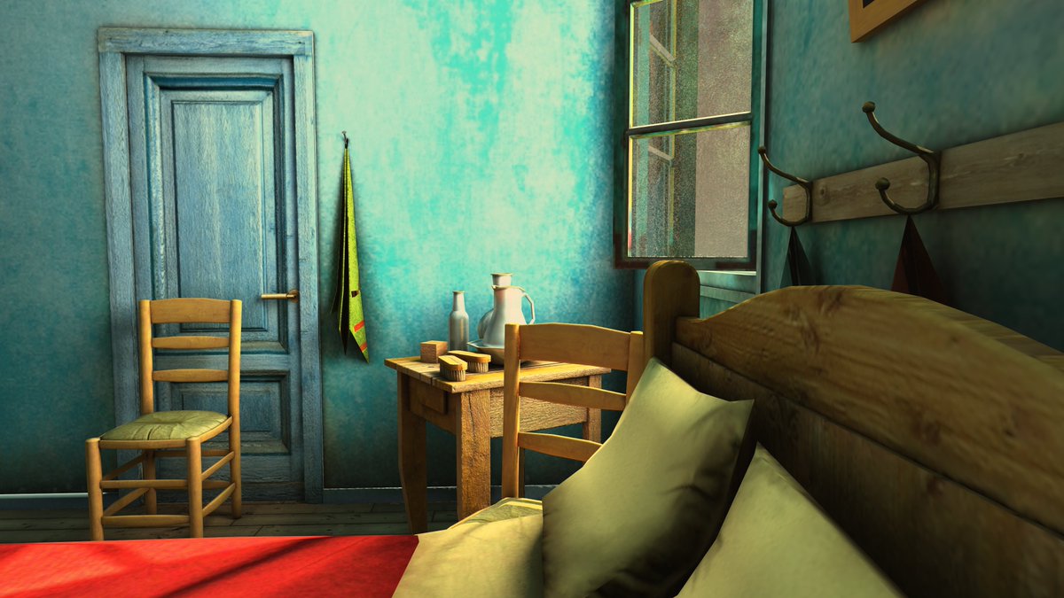 VRCのゴッホ展ワールドに行った人は『Vincent』も行って欲しい
『ゴッホの寝室』や『アルルの寝室』とも呼ばれるゴッホが実際に寝泊まりしていた部屋をVRで再現したワールド
実際に立体としてのあの部屋に立つと想像以上に狭く感じてゴッホの心境の一端を感じることができる
vrchat.com/home/world/wrl…