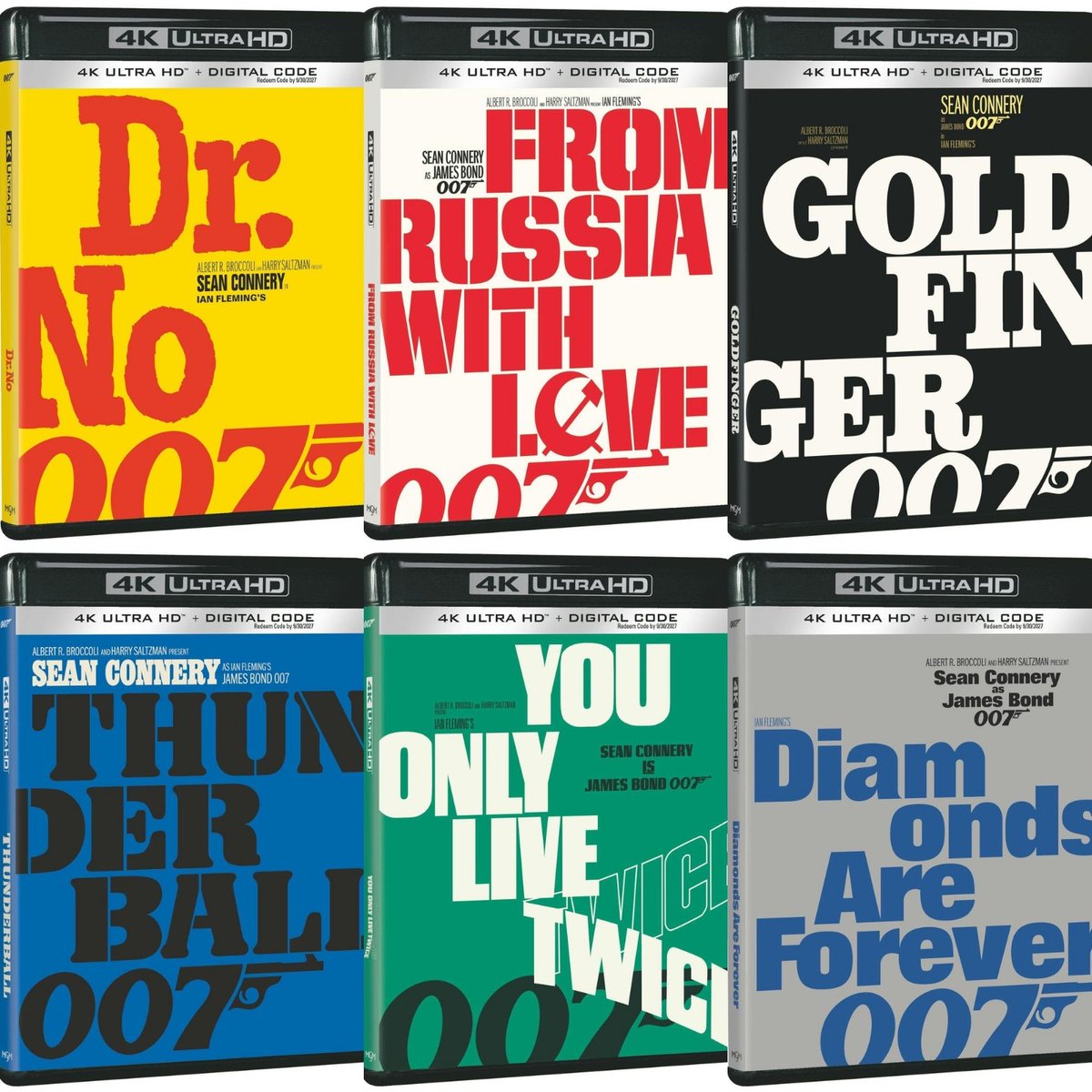 The standalone art for the Sean Connery James Bond 4Ks.