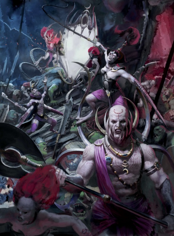 The Heralds of Slaanesh Art by Phil Moss