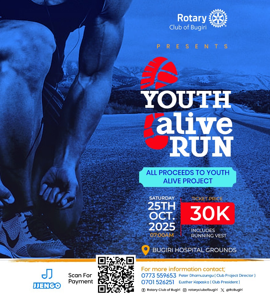 Peter Dhamuzungu (@dhamuzungu_p) on Twitter photo Help uplift youth, young mothers & people with disabilities.
At Only 30K, be part of us, It comes with a vest tujaguze.com/e/events/youthโฆ
Will you run with us on 25th October 2025? 
#RcBugiriYouthAliveRun25 #RotaryEyamba Help uplift youth, young mothers & people with disabilities.
At Only 30K, be part of us, It comes with a vest tujaguze.com/e/events/youthโฆ
Will you run with us on 25th October 2025? 
#RcBugiriYouthAliveRun25 #RotaryEyamba