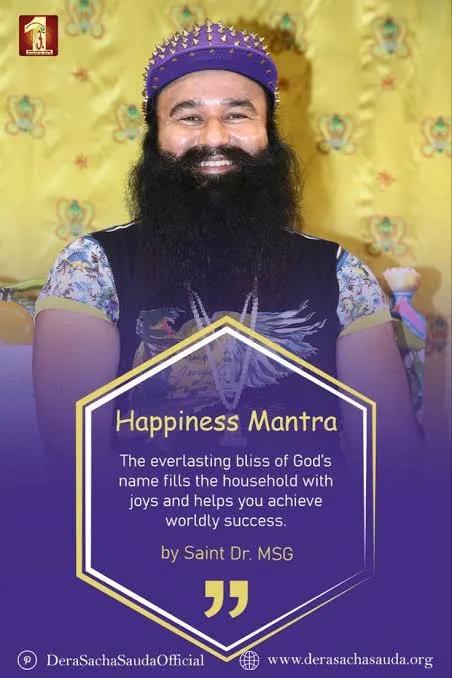 Saint MSG
While giving life lessons, he tells us that we should start our day with meditation and pranayam. We should keep serving humanity with love, compassion and kindness.

#WednesdayWisdom