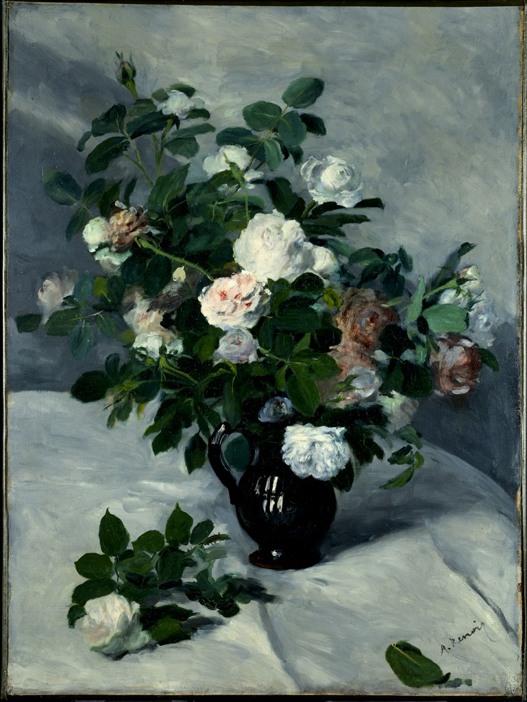 Il y a dans la peinture quelque chose de plus, qui ne s'explique pas, qui est l'essentiel.
Pierre - Auguste Renoir

Still Life with Roses
Pierre - Auguste Renoir
#RoseWednesday 
Jolie journée fleurie!💕