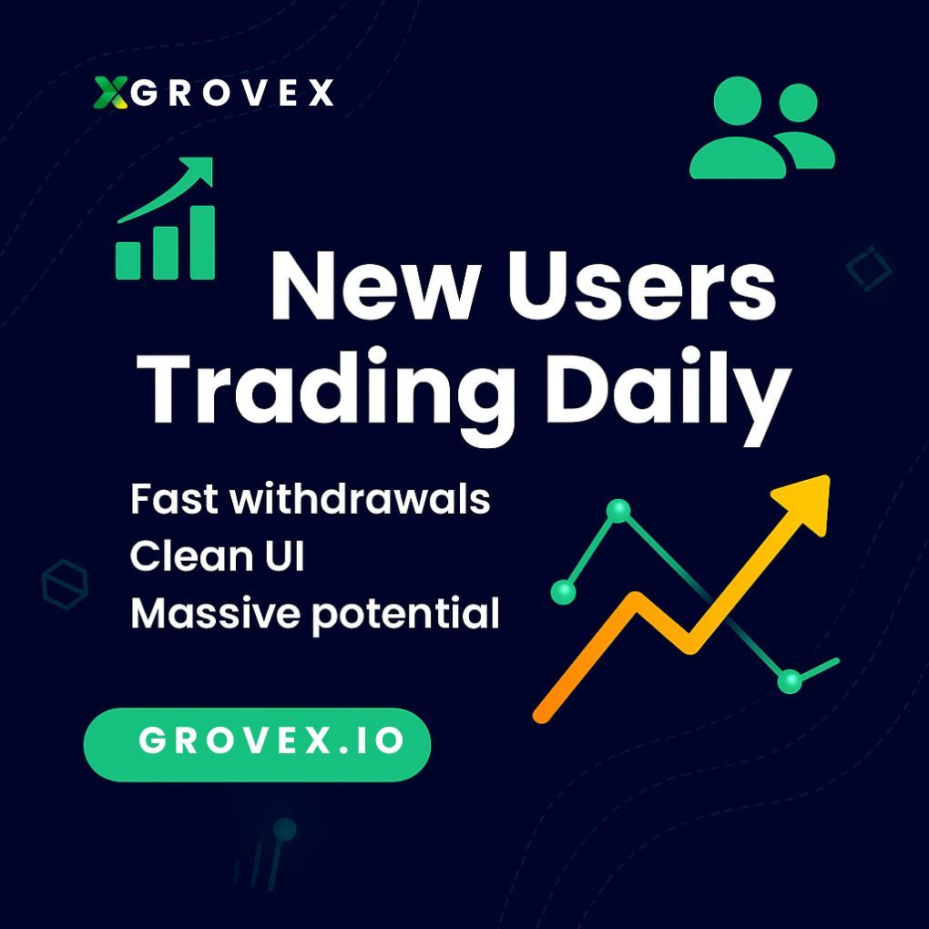 GroveXchange's tweet image. Thousands of new users are trading daily on GroveX.
Fast withdrawals. Clean UI. Massive potential.
If you’re still watching, now’s the time to jump in.
#grovex #CryptoExchange #TradingPlatform #Web3