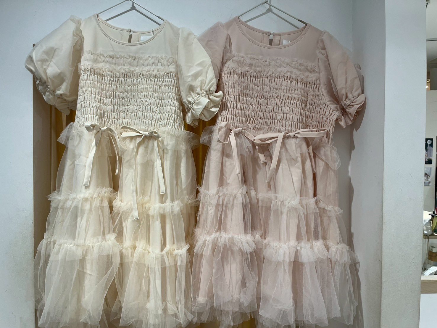 Merry jenny チュールパフスリーブミニワンピース merry jenny