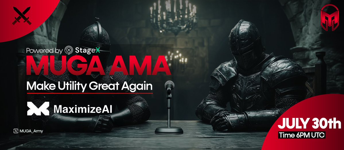 🚨 Community Discussion 🚨

Special Session with MUGA 
Get ready for an exclusive AMA (Ask Me Anything) with one of our most vocal and sharp community <a href="/MUGA_Army/">MUGA</a> 

📅 Date: July 30th, 2025
⏰ Time: 6 PM UTC
📍 Where: MUGA X Space x.com/i/spaces/1rmxP…

Let’s talk, connect, and