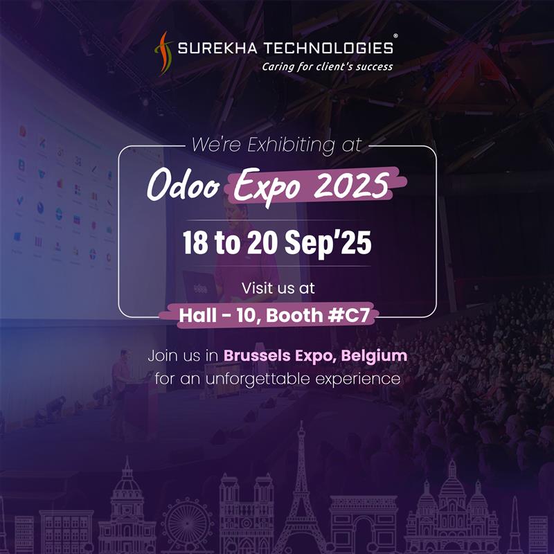 surekhatech's tweet image. We’re Exhibiting at Odoo Expo 2025!

Join the Surekha Technologies team at one of the biggest events in the Odoo ecosystem.

Hall No: 10
Booth No: C7

Register now for a FREE consultation:   surekhatech.com/odoo-experienc…
 
#OdooExpo2025 #OdooExperience #SurekhaTech #Brussels #Belgium