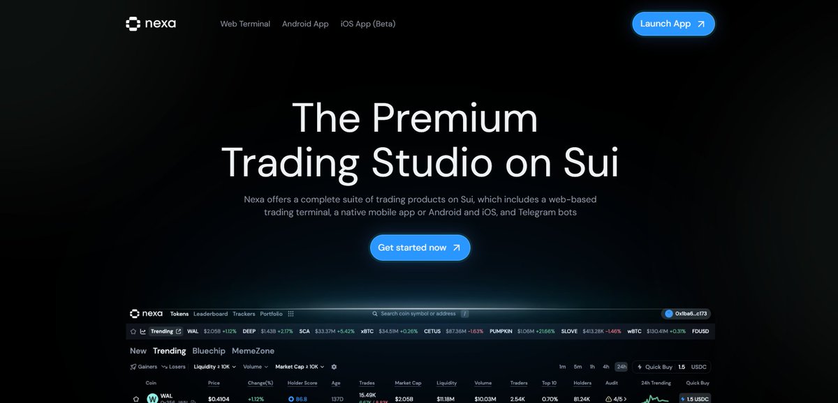 What is Nexa [<a href="/nexaxyz/">Nexa</a> ] on Sui?

Imagine Nexa as your go-to sidekick for trading and exploring tokens on the Sui network. 

Sui is a super-fast, low-fee blockchain built for DeFi, NFTs, and next-gen crypto stuff. 

Nexa makes it easy to trade, track, and analyze tokens on