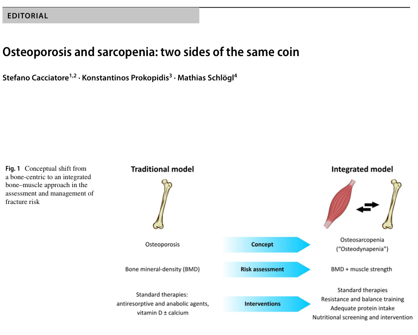 This editorial explores the concept of osteosarcopenia and advocates for a more integrated clinical approach.