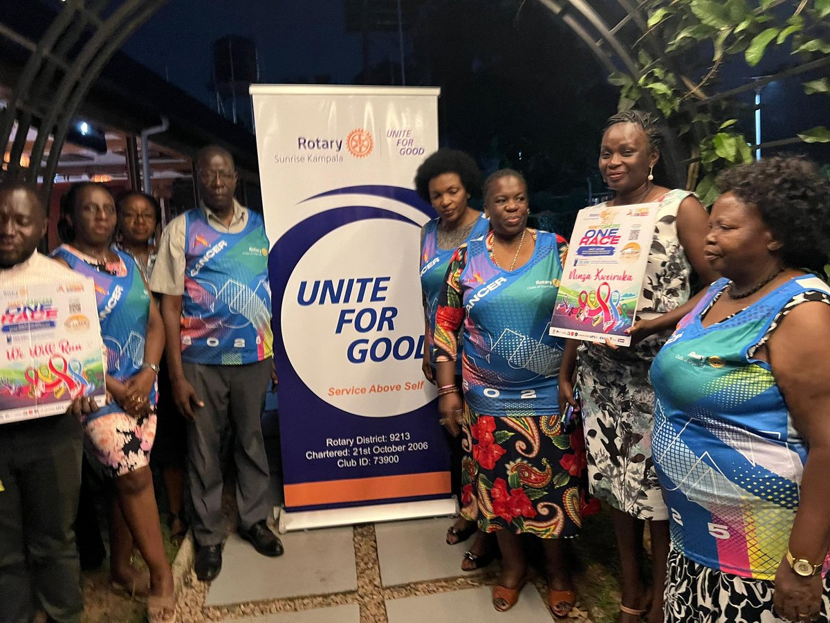Register now and receive your Rotary run kit today via 
Many Cancers - One Race
register.rotaryugandacancer.org
donate.rotaryugandacancer.org
#CancerRunUg25