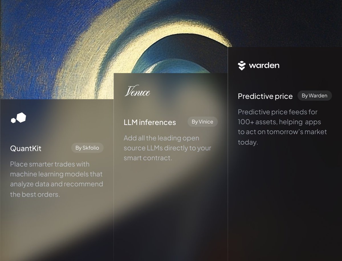 Alpha_Code_'s tweet image. Why do you think 🤔@wardenprotocol is the HOME OF INTELLIGENT APPLICATION.
For me I think, it's because is doesn't just support smart contracts but empower intelligent agent to act, adapt and interact across the web3 landscape. It's the next evolution of dApps; more autonomous...