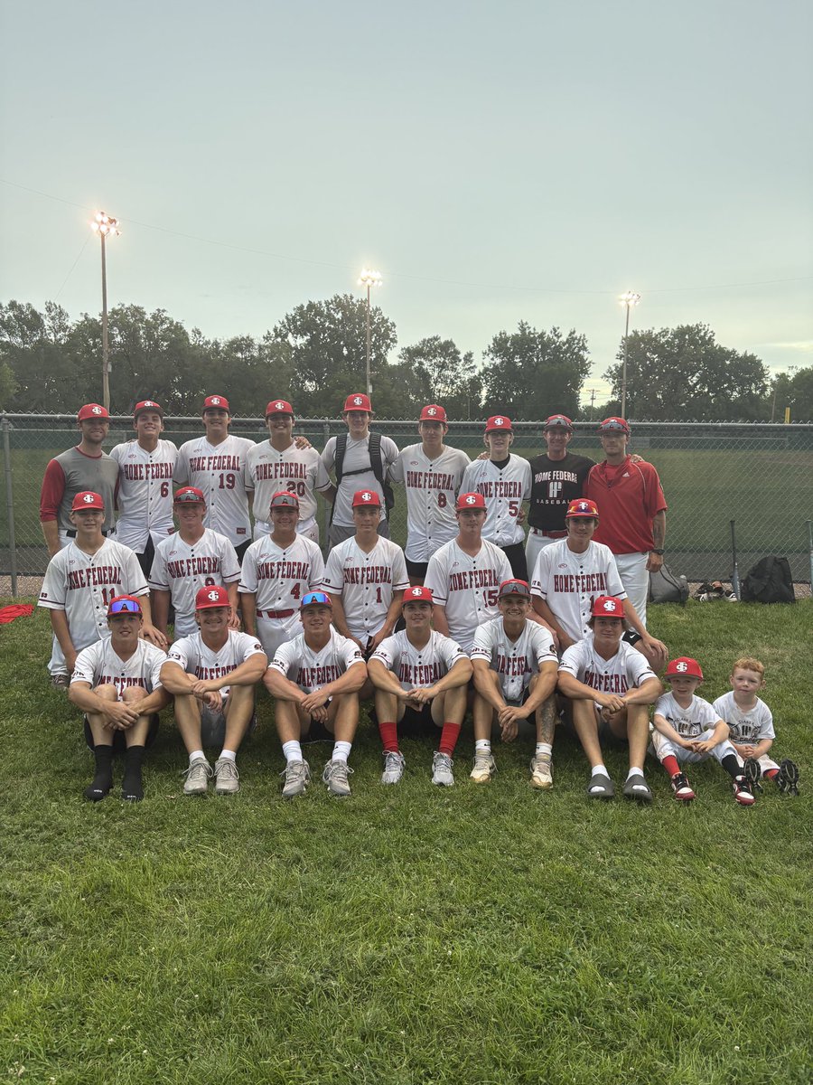 Home Federal finishes the 2025 season with a record of 27-16. Very special group of outstanding young men! Thank you to everyone! Thank you to all the families for the support the entire season!