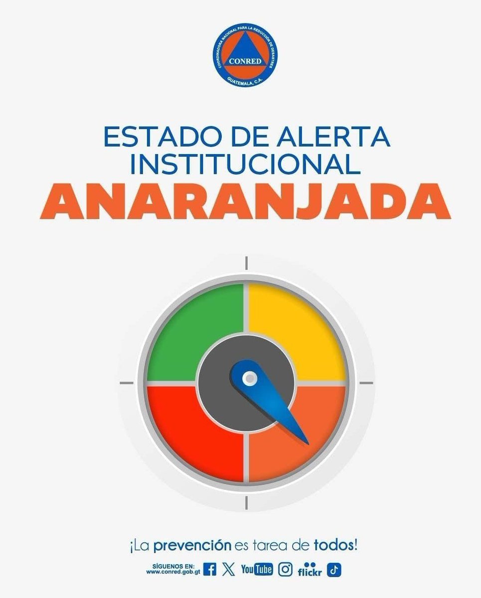 verticecinco's tweet photo. Derivado de los sismos registrados esta tarde, la CONRED declaró Alerta Anaranjada.

Esto en seguimiento de la las respuestas a las emergencias registradas, principalmente en Jutiapa. https://t.co/S7niIRTLov