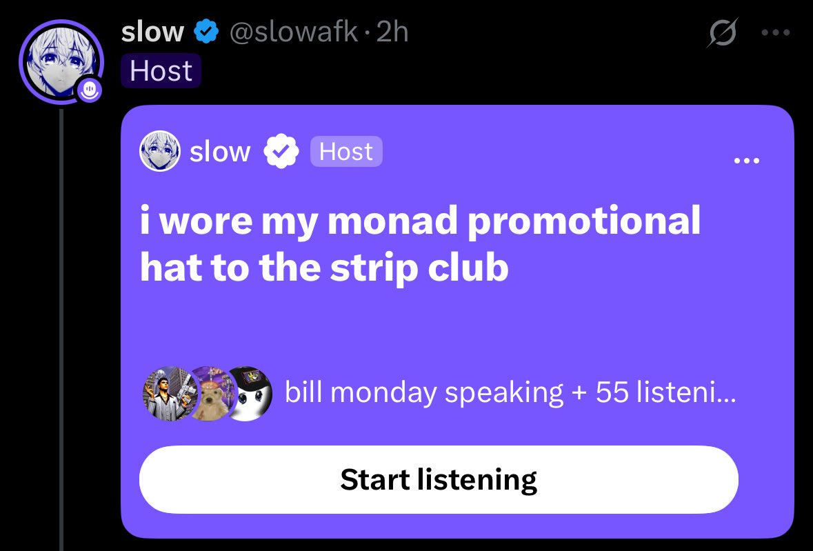 He gotta get an airdrop for that, surely?

Gmonad.
