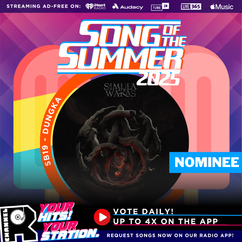 channelrradio's tweet photo. 🌋 SB19’s DUNGKA just erupted onto the #ChannelRSongOfTheSummer stage!

Is this explosive track your pick for Summer ‘25? 🔥

Vote once a day on our website: https://t.co/grbcsBw2h8.
BONUS 4x daily voting on our app👇 through Aug 28.