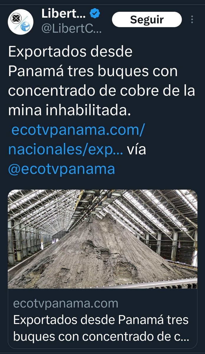 <a href="/iwdlc/">Ivan W. De la Cruz De Sedas</a> <a href="/NeftaJaen19PA/">⭐EL NEFTA™ ⭐</a> <a href="/jorgelquijano/">Jorge Luis Quijano</a> <a href="/PGN_PANAMA/">Procuraduría General de la Nación</a> <a href="/aidatorresANCON/">Aida Torres</a> <a href="/jnimorrell/">Janina Morrell Irizarry</a> <a href="/PollDiana/">Los Gatos Del Pueblo - Verdad Sin Miedo</a> <a href="/IvanMon07722658/">Ivan Montalvo</a> <a href="/RaymarkAClement/">🇺🇸🇵🇦 For better & stronger relationship!</a> <a href="/sandraescorcia/">Sandra Escorcia Alvarado</a> <a href="/asambleapa/">Asamblea Nacional</a> <a href="/AldoPTY/">Aldo Espinosa🇵🇦 Mt 8,5-11</a> <a href="/Paps_Sevillano/">José Manuel Sevillano Abreu</a> <a href="/AlexandraBrene6/">Ale Brenes</a> <a href="/WalkiriaChD/">WalkiriaChD</a> <a href="/YamirelizChong/">Yamireliz Chong</a> <a href="/LuchoDuke/">Luis “Lucho” Duke</a> <a href="/Aguilaarpiapa/">Aguila Arpia</a> <a href="/juanariaspty/">Juan A. Arias S.</a> <a href="/juancanavarro/">Juan Carlos Navarro</a> <a href="/IngJADominguezA/">Ing.JoseAntonioDominguez</a> <a href="/UCOCPTY/">UCOCPTY</a> <a href="/vamosporpanama/">vamosporpanama</a> <a href="/JoseRaulMulino/">José Raúl Mulino</a> <a href="/SuntracsPanama/">Suntracs Panama ⚒</a> Si al Dr <a href="/SilvioGuerraM/">Silvio Guerra M.</a> al hacer una solicitud formal al <a href="/MICIPMA/">Ministerio de Comercio e Industrias de Panamá</a>, para conocer los volúmenes de cobre acumulados en los terrenos de la antigua mina de #FQM, le han dado largas y no hay transparencia hacia la ciudadanía ¿Que podemos esperar de un funcionario como el Dir Rutilio❓