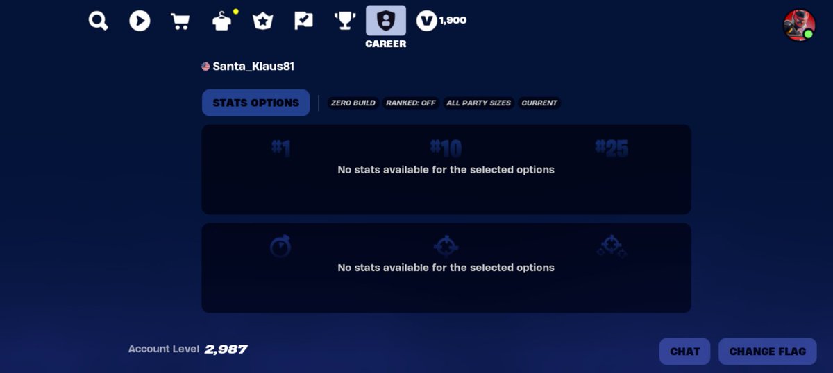 gman8881's tweet photo. @FortniteStatus I've not been able to get any stats on my account since Lawless.  Any help would be greatly appreciated. https://t.co/WxfxEQigGR