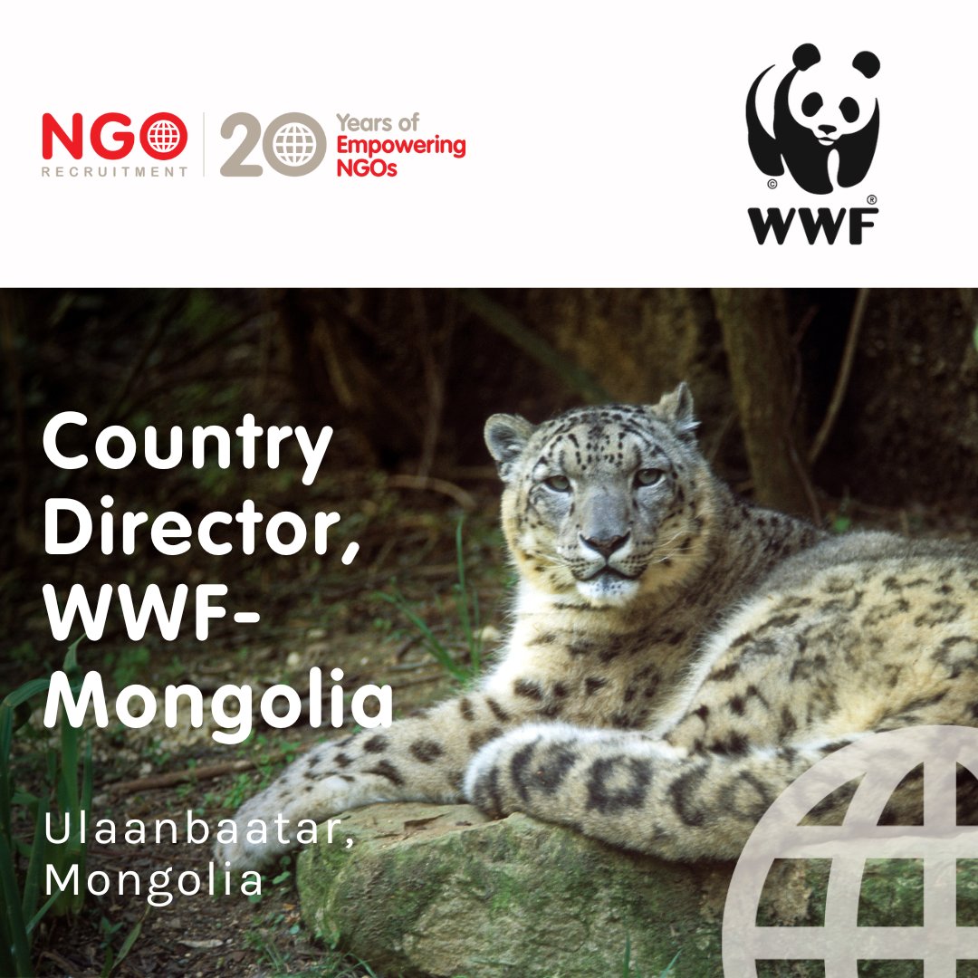 🔎 Country Director - WWF-Mongolia | WWF |Ulaanbaatar, Mongolia  ▶️ ow.ly/3SWM50WwuaB

🐆 Apply via the link above or contact Judith Marks on +61 (0) 3 8080 8978 to have an information pack emailed to you.

#NGORecruitment  #WWFMongolia #ConservationJobs #MongoliaJobs