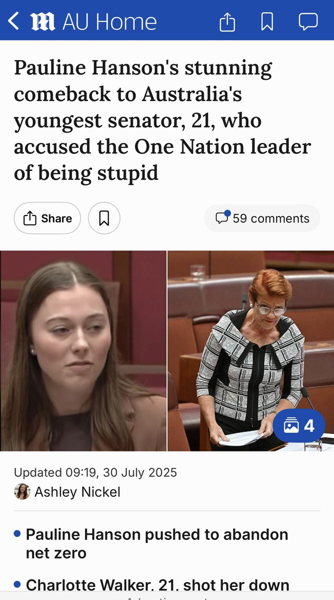 Pauline Hanson's stunning comeback to Australia's youngest senator, 21, who accused the One Nation leader of being stupid

‘She's no sooner out of bloody university and out of her nappies than she's telling me I don't know what the hell I'm talking about when I've been on the