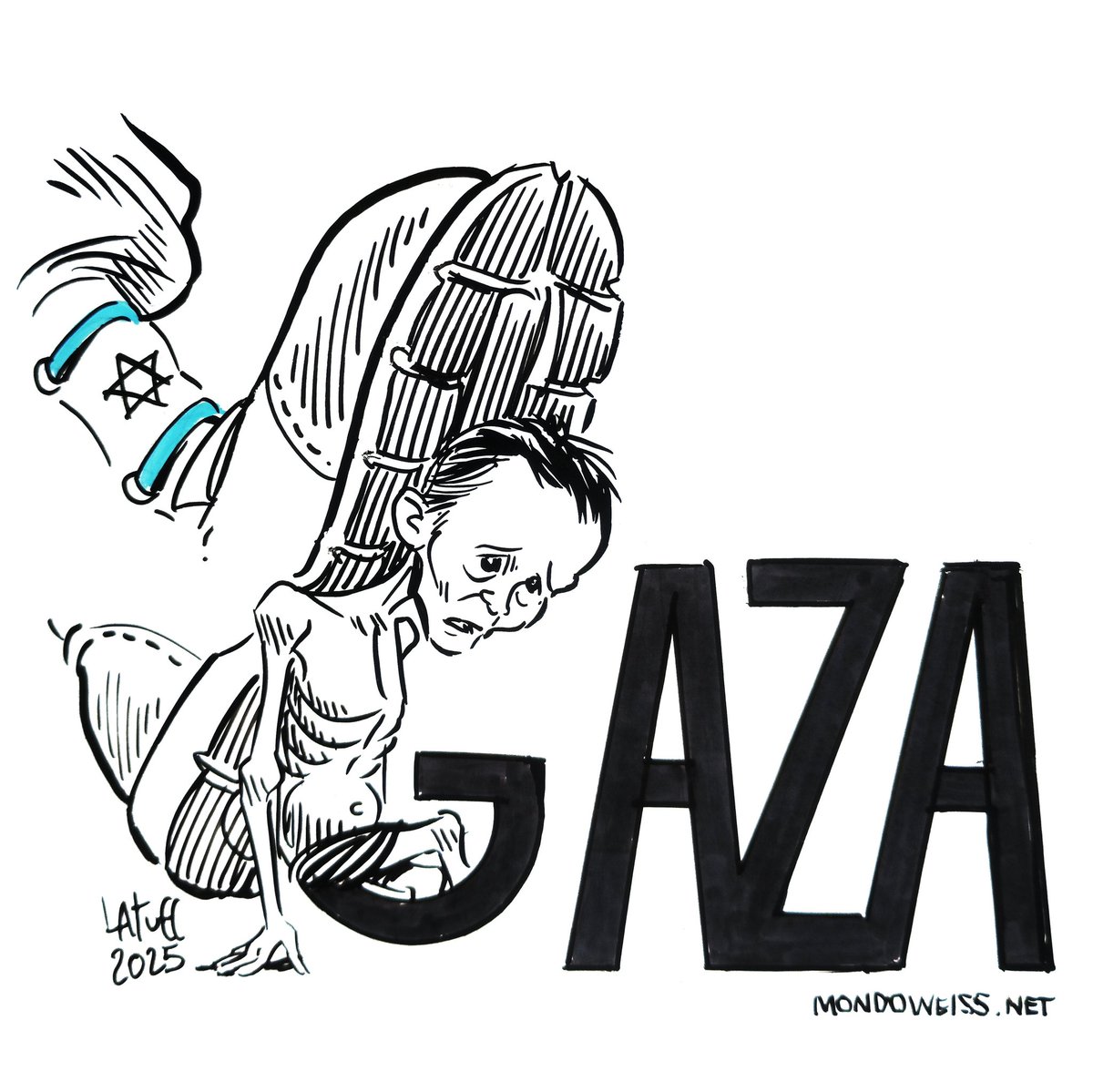 Carlos Latuff (@latuffcartoons) on Twitter photo #Israel and the U.S. are crushing #Gaza beneath the boot of genocide, starvation, siege, collective punishment, and settler colonialism. It's time for the world to stop this evil.
<a href="/Mondoweiss/">Mondoweiss</a> #Israel and the U.S. are crushing #Gaza beneath the boot of genocide, starvation, siege, collective punishment, and settler colonialism. It's time for the world to stop this evil.
<a href="/Mondoweiss/">Mondoweiss</a>