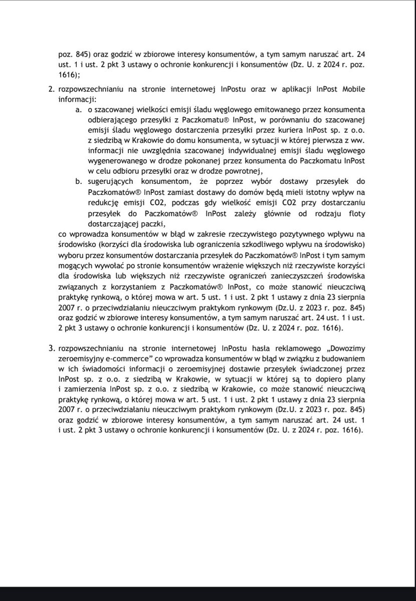 Podatkowy rajd prezesa InPost od kilku dni wydawał mi się podejrzany.

 Mówienie o większych wpływach do budżetu od zagranicznych korpo od prezesa firmy słynącej z JDG i śmieciówek było ciekawe. 

A tymczasem tydzień temu <a href="/UOKiKgovPL/">UOKiK</a> postawił zarzuty InPost ws. Greenwashingu :)