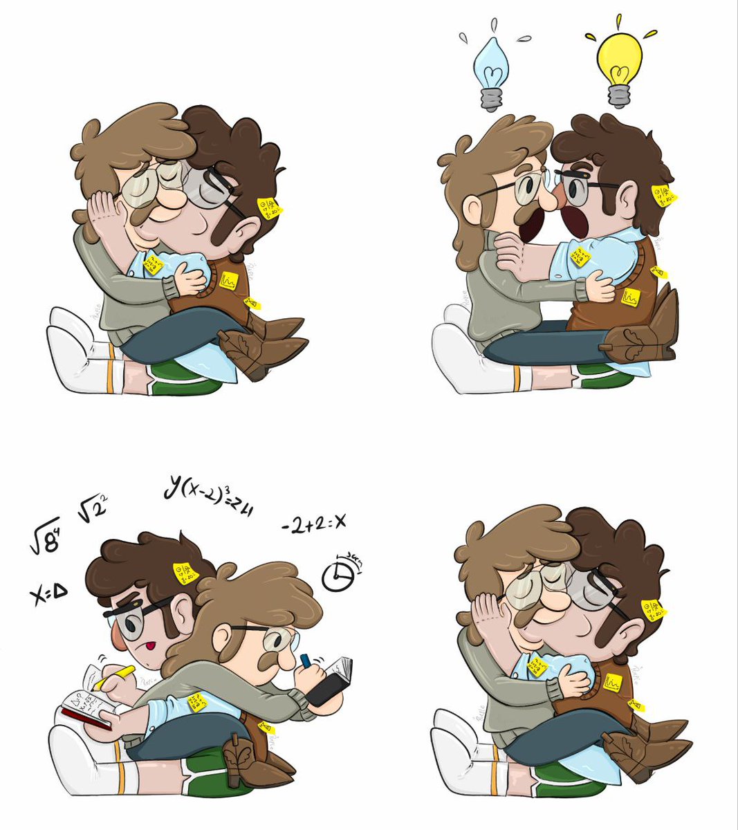 Purple_BJ's tweet photo. I did this a long time ago by stealing an idea from Arcane (VICTOR AND JAYCE COF COF)
Just putting the label and remembering that nerds love it too 🥺💜
 #fiddauthorday #GravityFalls https://t.co/VMzb9xYsRK