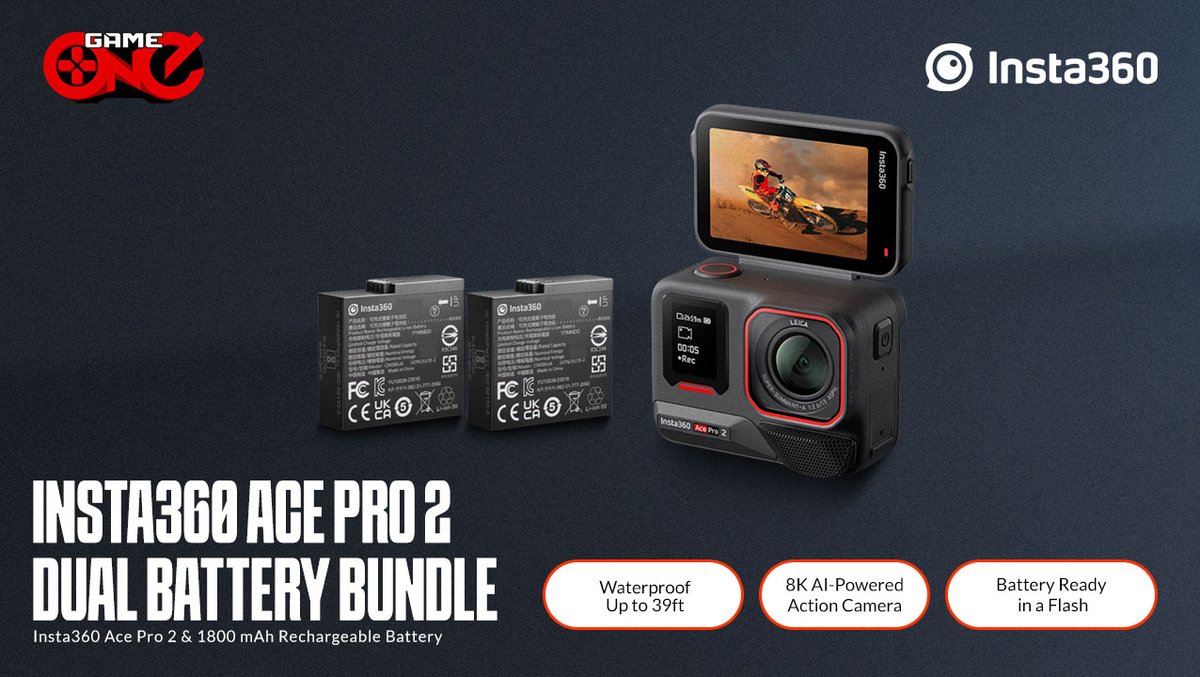 gameoneph's tweet image. Discover the new Insta360 action camera with an 8K sensor and Leica lens, offering amazing image quality and low-light performance.

🛒Shop Now: bit.ly/3IEYizO

#Insta360 #Actioncamera #adventurecamera #travelphotography #8ksensor #videogear #hdvideocamera #gameoneph
