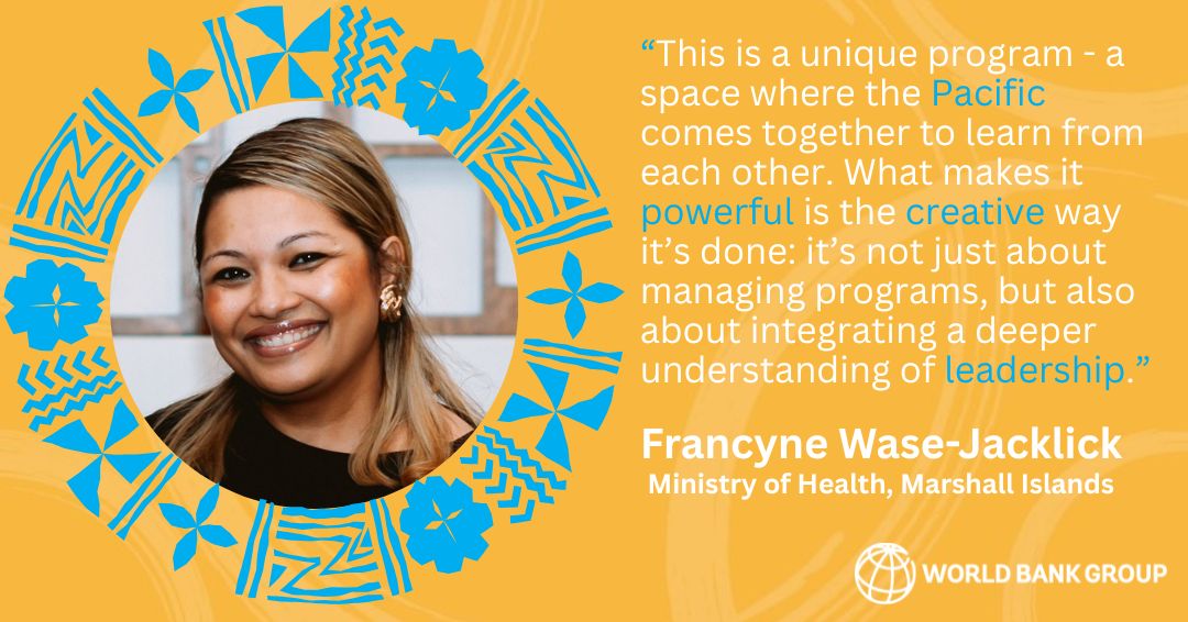 World Bank Health (@wbg_health) on Twitter photo Discover the <a href="/WorldBank/">World Bank</a> Group Academy Health Systems Flagship Course!
Uncover how global knowledge meets local wisdom to transform health systems.
Learn more about a vision shared by people across the Pacific to build healthier islands. #InvestInHealth wrld.bg/Z9N350VPoyw Discover the <a href="/WorldBank/">World Bank</a> Group Academy Health Systems Flagship Course!
Uncover how global knowledge meets local wisdom to transform health systems.
Learn more about a vision shared by people across the Pacific to build healthier islands. #InvestInHealth wrld.bg/Z9N350VPoyw
