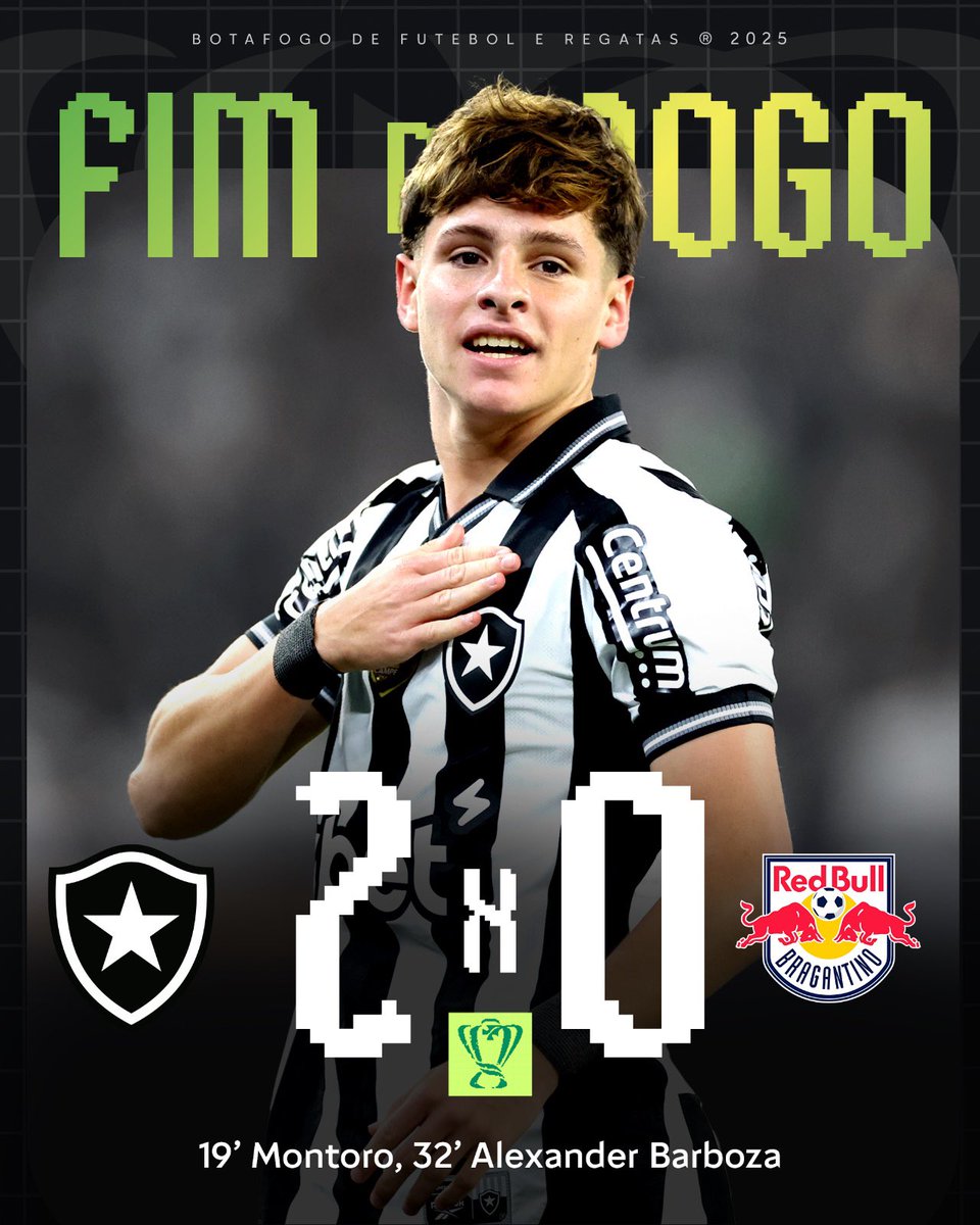 VITÓRIA ALVINEGRA! 🔥🌟

COM DIREITO A BANDEIRÃO DOS MEUS ESCOLHIDOS, BOTAFOGO VENCE RB BRAGANTINO POR 2 A 0 PELA PARTIDA DE IDA DAS OITAVAS DA COPA DO BRASIL! BOOORAAAAA! 🤩💪🏽 #VAMOSBOTAFOGO

🎫 SÓCIO CAMISA7, ACESSE  BOTAFOGO.COM.BR/BOTAFOGO E GARANTA O SEU LUGAR PARA A PARTIDA