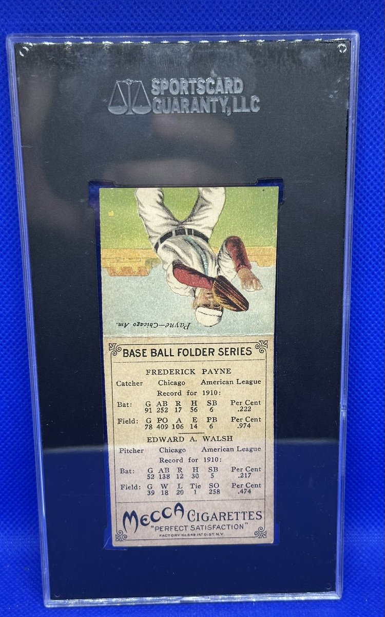 DocsSportsCard1's tweet image. Come join the stack sale! “Vintage house cleaning!”

$175

1911 T201 Mecca Cigarettes Ed Walsh/Frederick Payne * SGC 2.5 GD+ *

Plz see pinned tweet for rules and info.  Thx for looking! 😃