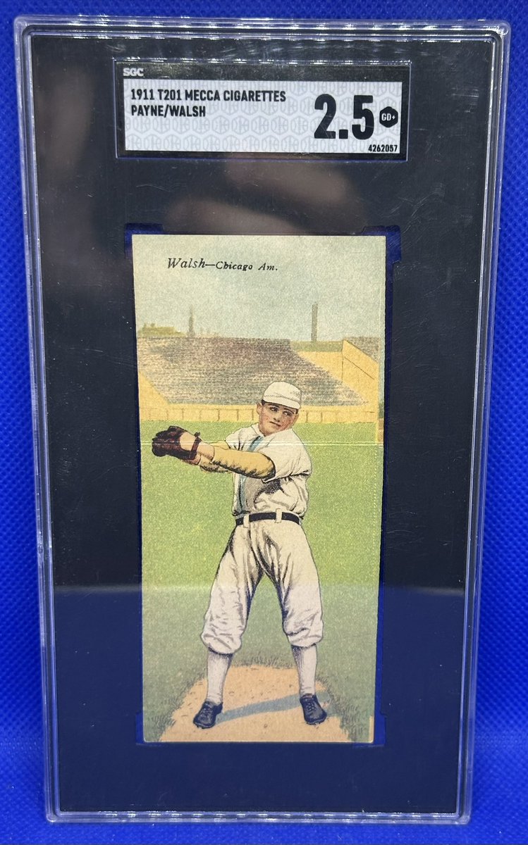 DocsSportsCard1's tweet image. Come join the stack sale! “Vintage house cleaning!”

$175

1911 T201 Mecca Cigarettes Ed Walsh/Frederick Payne * SGC 2.5 GD+ *

Plz see pinned tweet for rules and info.  Thx for looking! 😃