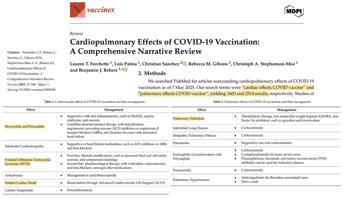 Peter A. McCullough, MD, MPH® (@p_mcculloughmd) on Twitter photo BREAKING--Systematic Review Finds Devastating Cardiopulmonary Adverse Events after COVID-19 Vaccination
Thousands of Papers Identified Heart and Lung Damage, Biased AI Falsely Claims "Rare and Mild" <a href="/simon_troupe/">Simon Troupe, MPH</a> <a href="/McCulloughFund/">McCullough Foundation</a> <a href="/NathanMeadPhD/">M. Nathaniel Mead, MSc, PhD</a> <a href="/CPriceRogers/">Claire Rogers</a> <a href="/KirstinCosgrove/">Kirstin Cosgrove</a> BREAKING--Systematic Review Finds Devastating Cardiopulmonary Adverse Events after COVID-19 Vaccination
Thousands of Papers Identified Heart and Lung Damage, Biased AI Falsely Claims "Rare and Mild" <a href="/simon_troupe/">Simon Troupe, MPH</a> <a href="/McCulloughFund/">McCullough Foundation</a> <a href="/NathanMeadPhD/">M. Nathaniel Mead, MSc, PhD</a> <a href="/CPriceRogers/">Claire Rogers</a> <a href="/KirstinCosgrove/">Kirstin Cosgrove</a>