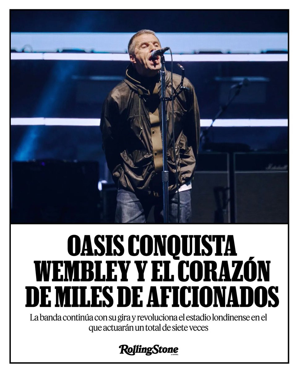 🎸 Oasis regresa a Wembley con siete fechas que ya son historia. Más de 600 mil fans coreando sus himnos con la misma pasión de hace 25 años. Lee el artículo completo aquí. 👇 

es.rollingstone.com/oasis-conquist… 

#RollingStoneEnEspañol #RollingStone #Música