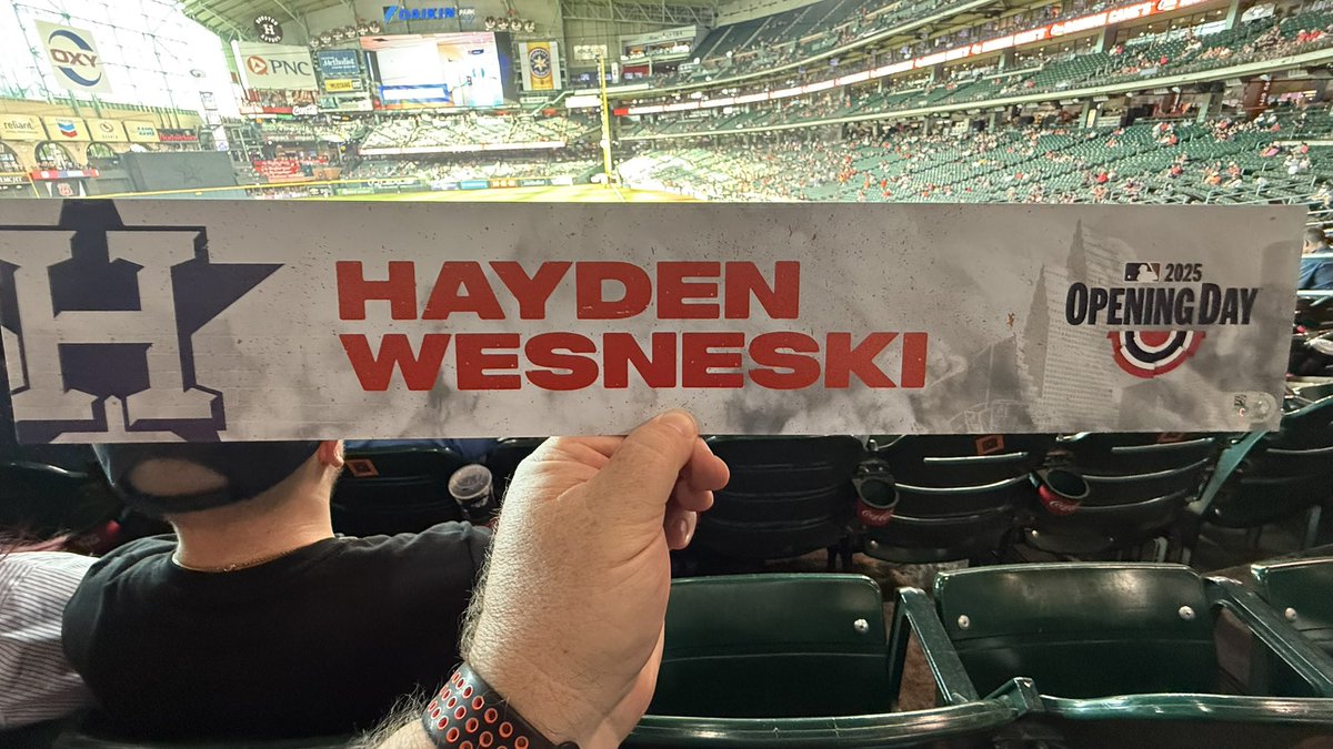 Jason Barfield (@jasonbarfield) on Twitter photo Pumped to add this to my Sam Houston Bearkat collection. Opening Day locker plate of <a href="/hayden_wesneski/">Hayden Wesneski</a>. Chasing my Bearkats can be tough, glad to have Hayden in Houston. I’ve been able to snag a couple of balls as well. Pumped to add this to my Sam Houston Bearkat collection. Opening Day locker plate of <a href="/hayden_wesneski/">Hayden Wesneski</a>. Chasing my Bearkats can be tough, glad to have Hayden in Houston. I’ve been able to snag a couple of balls as well.