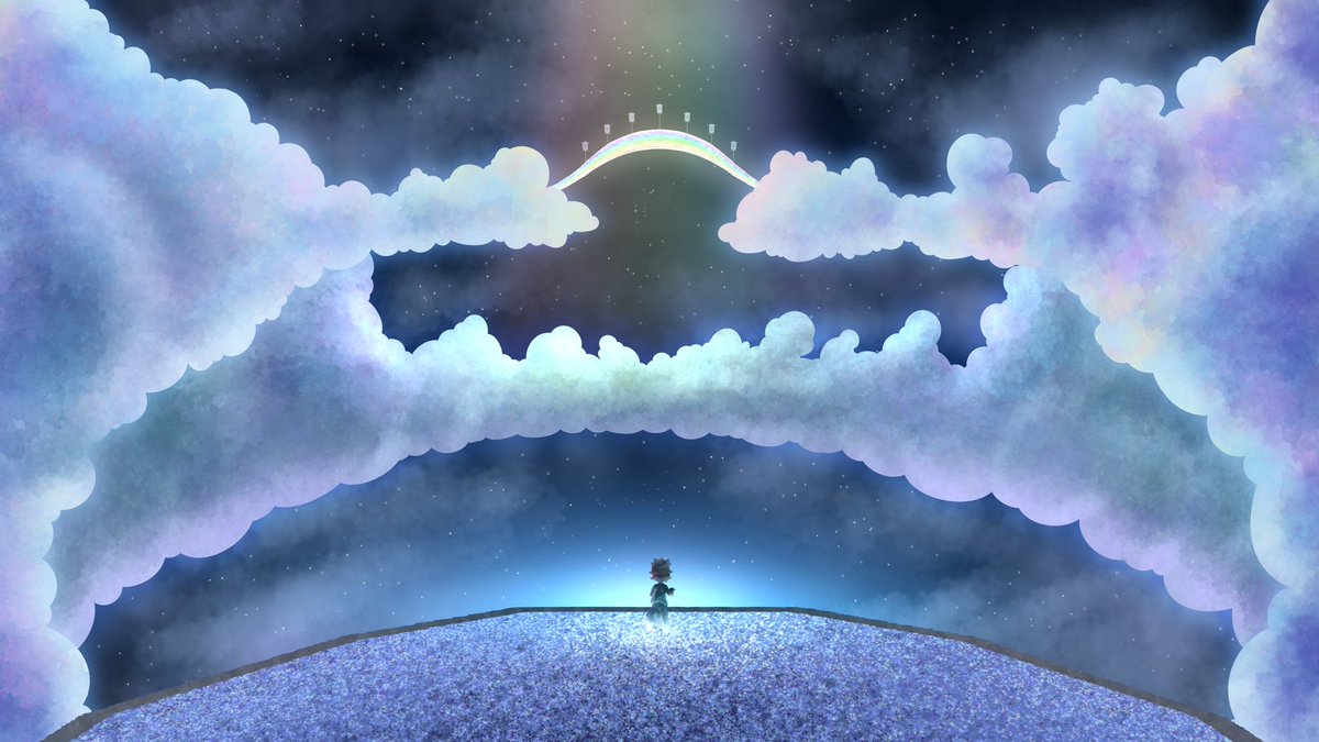 did a drawing of mario kart worlds #rainbowroad ! made in 3.5 hours