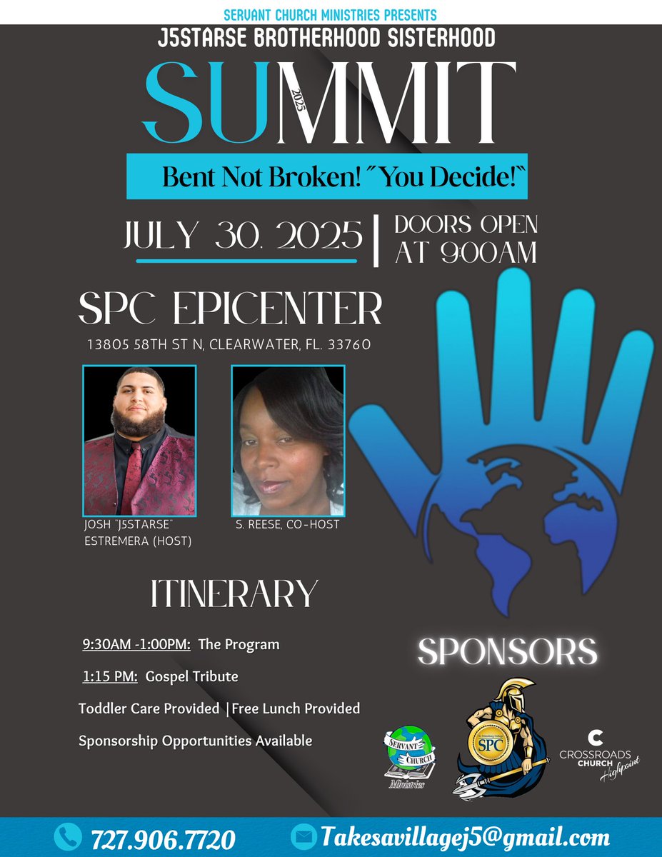 It’s going down tomorrow at SPC EpiCenter!!!! #Summit #Brotherhood #Sisterhood #BringtheTeam #Mindset #BentNotBroken