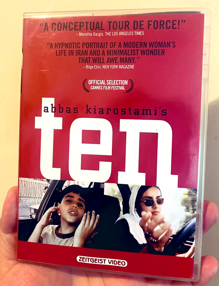 The physical media gods smiled upon me today. I found a copy of Abbas Kiarostami’s TEN for less than $10 (which is a miracle). I’ve been on the hunt for this one since it’s one of my favorites of his. And it has some cool special features.